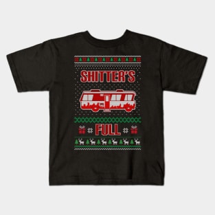 Shitter's was Full Ugly Sweater Knitted Kids T-Shirt